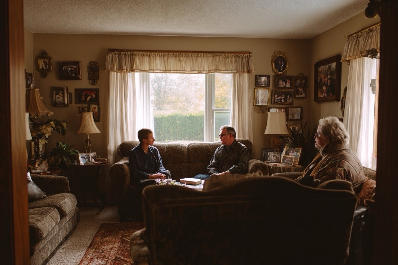 Family discussing inherited property sale in Ohio