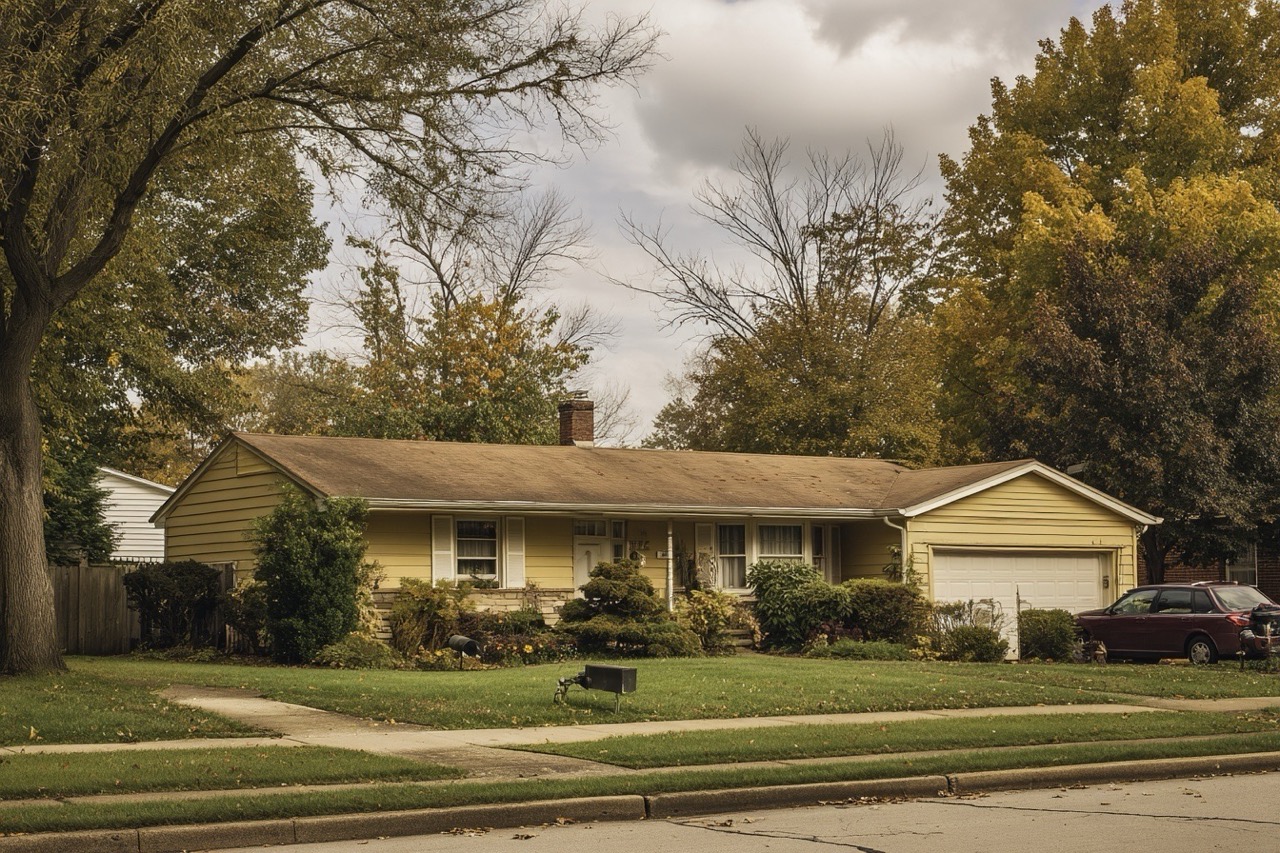 Typical Ohio residential home facing foreclosure proceedings